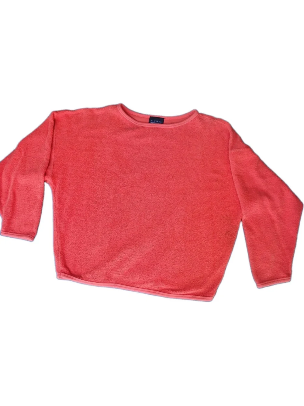 VTG The Limited Orange Terry Sweatshirt Oversized Boat Neck comfy Beachy Boho